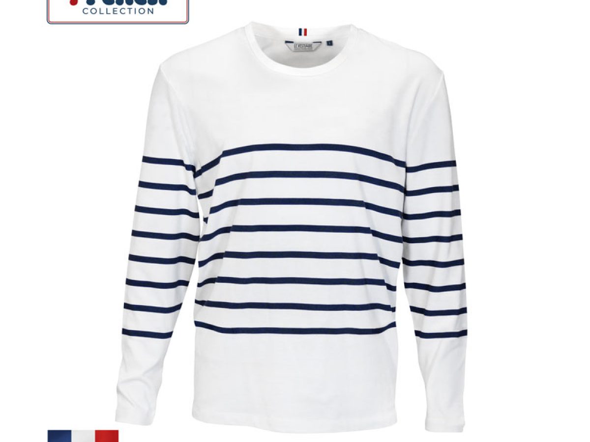Pull homme Coton Marinière - Made in France - Cocorico